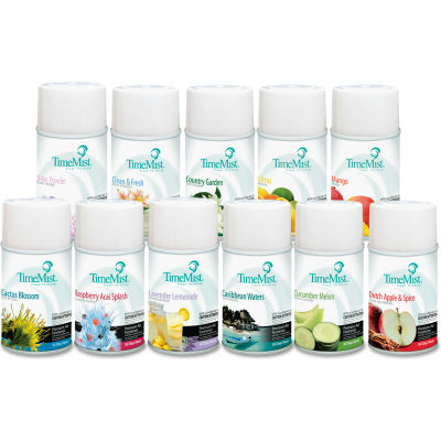 Timemist Metered Fragrance Dispenser Assorted Pack, 6.6 Oz Aerosol 12/Case - WTB332607TMCA