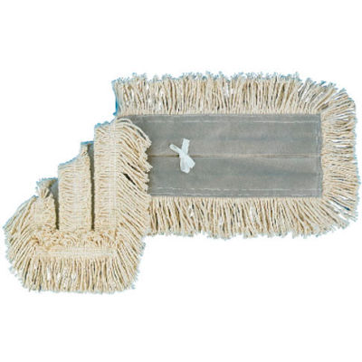 24" x 5" Cotton/Synthetic Disposable Dust Mop Head, White - BWK1624