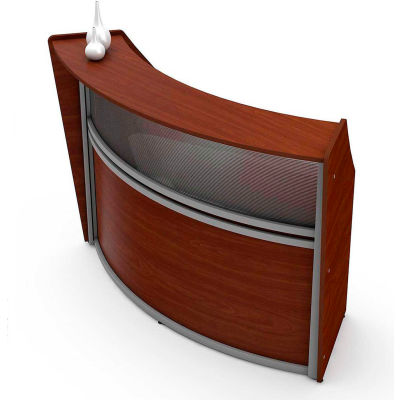 linea italia curved reception desk