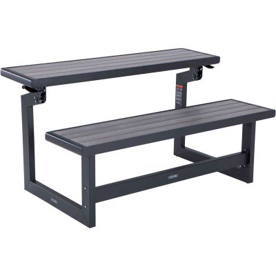 LifetimeÂ® Simulated Wood Convertible Bench/Table, Gray | B2338402 - GLOBALindustrial.com