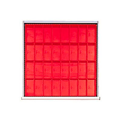SC Drawer Layout, 32 Plastic Boxes 2" H