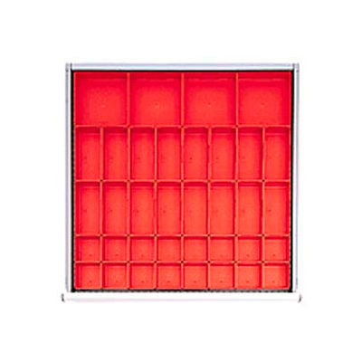 SC Drawer Layout, 36 Plastic Boxes 2" H