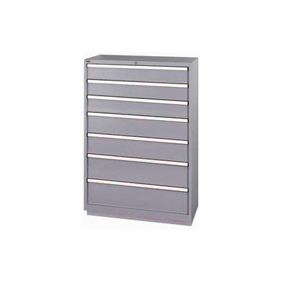 Lista® 7 Drawer Shallow Depth, 59-1/2"H - Light Gray, Master Keyed