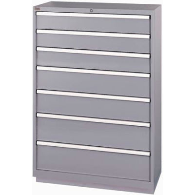 Cabinets Modular Drawer Lista 7 Drawer Shallow Depth Cabinet Light Gray Individual Lock B192221 Globalindustrial Com