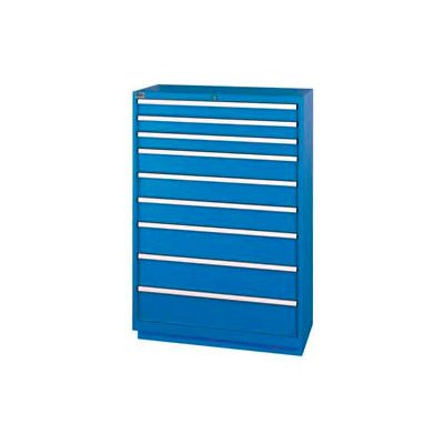 Lista® 9 Drawer Shallow Depth, 59-1/2"H - Bright Blue, No Lock