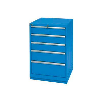 Lista® 5 Drawer Standard Width Cabinet - Bright Blue, No Lock