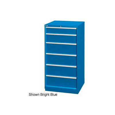 Lista 28-1/4"W Cabinet, 6 Drawer, 37 Compart - Bright Blue, No Lock