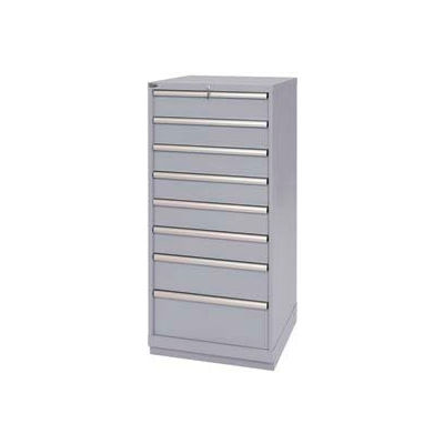 Lista® 8 Drawer Standard Width Cabinet - Light Gray, Keyed Alike
