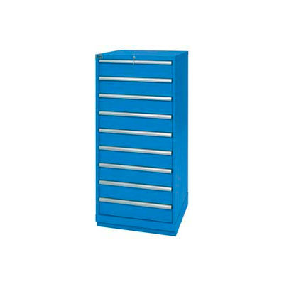 Lista® 9 Drawer Standard Width Cabinet 59-1/2" H - Bright Blue, No Lock