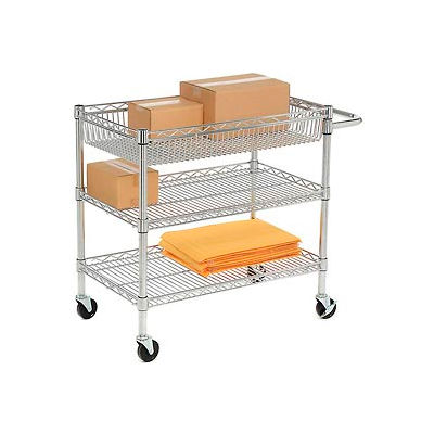 Luxor® LICWT2918 Heavy Duty Wire Transport Cart - 30x18x30