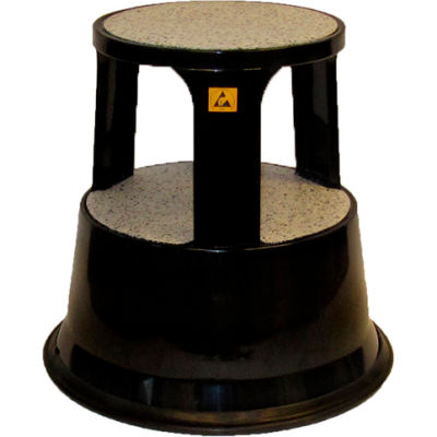 LPD Trade Static Dissipative Kick Step Stool W/ 3 Conductive Spring Loaded Casters - C8000