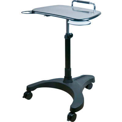 Aidata LPD008P Sit/Stand Mobile Laptop Cart, Black