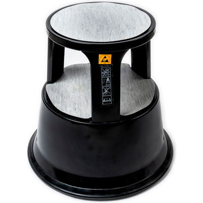 LPD Trade Static Dissipative Kick Step Stool W/ 3 Conductive Spring Loaded Casters - C8000