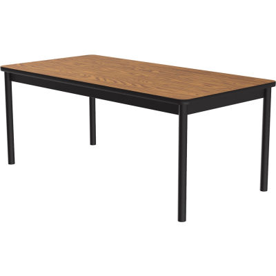 Correll Library Tables 24"W x 72"L x 29"H - Medium Oak