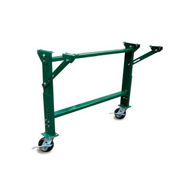 Castered H-Stand for Ashland 18" OAW Skatewheel & 16" BF Roller Conveyor - 23-5/8" to 32-1/4"H