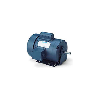 Leeson Motors-1/2HP, 115/208-230V, 1725RPM, TEFC, Resilient Mount, 1.15 SF, 66 Eff.