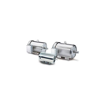 Leeson Motors Motor Washdown Motor-1/3HP, 115/208-230V, 1725RPM, TENV, RIGID C, 1.15 SF, 72 Eff.