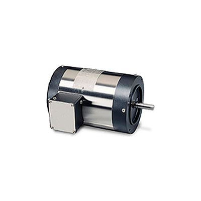 Leeson Motors Motor Washdown Motor-1.5/1HP, 208-230/460V, 1740/1440RPM, TEFC, ROUND, 84 Eff.