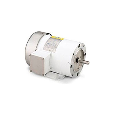Leeson Motors Motor Washdown Motor-5HP, 208-220/460V, 1750RPM, TEFC, RIGID C, 1.15 SF, 87.5 Eff.