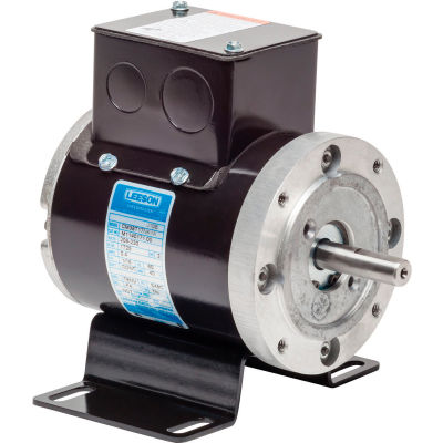 Leeson Motors AC Integral, 1725RPM, 1/6HP, 38, Inverter Rated, 230V, 3PH, 60HZ, TENV