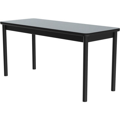 Correll Science Lab Table - Laminate Top - 24"W x 60"L x 36"H - Gray Granite