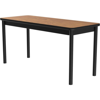 Correll Science Lab Table - Laminate Top - 30"W x 72"L x 36"H - Medium Oak