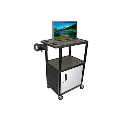 A/V Cart w/ Cabinet - 32x24x54-1/4, Black