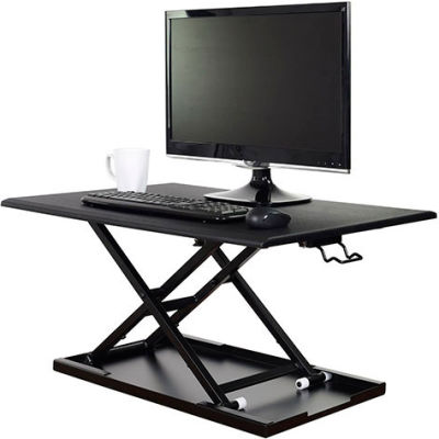 Luxor Level Up 32" Pneumatic Adjustable Desktop Desk, Black