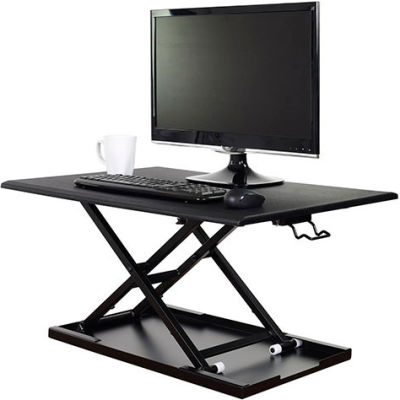 Luxor 29" Pneumatic Standing Desk Converter - Black