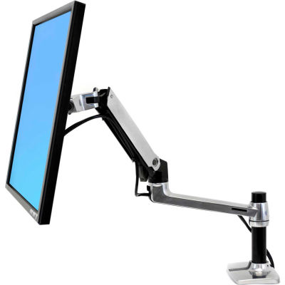 Ergotron® LX Desk Monitor Arm, Polished Aluminum