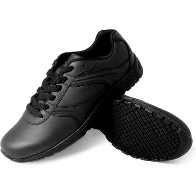 Genuine Grip® Men's Athletic Sneakers, Plain Toe, Size 8.5M, Black ...