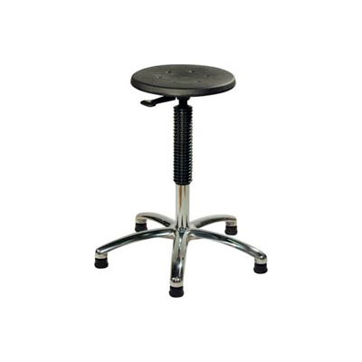 ShopSol Operational Stool with Polished Aluminum Base