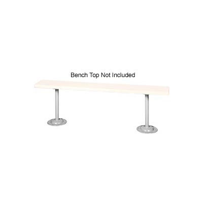 Lyon Locker Bench Steel Pedestals DD58183 No Top, Gray, Price for Pack of 3