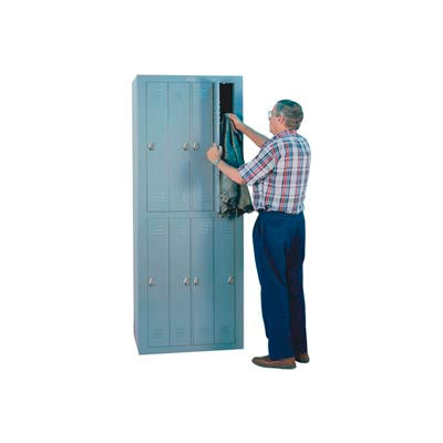 Lyon Apparel Locker DD6308WC - 8 Person w/ Combination Locks - Gray