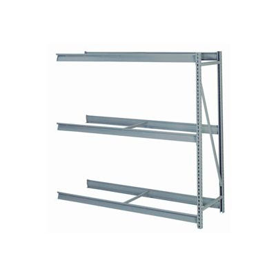Bulk Storage Rack Add-On, 3 Tier, Without Decking, 72"W x 36"D x 72"H Gray
