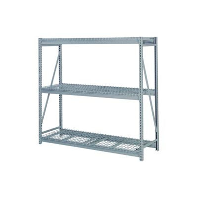 Bulk Storage Rack Starter, 3 Tier, Wire Decking 72"W x 30"D x 84"H Gray