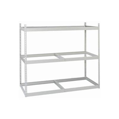 Record Rack Starter, 80 Box Cap, 69"W x 32"D x 84"H, 4 Level Gray