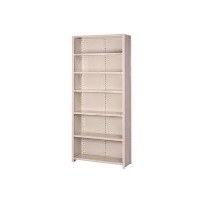 Lyon Steel Shelving 22 Gauge 36"W x 18"D x 84"H Closed Style 7 Shelves Gy Add-On