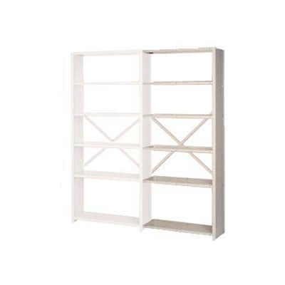 Lyon Steel Shelving 18 Gauge 36"W x 18"D x 84"H Open Back Style 6 Shelves Gy Add-On
