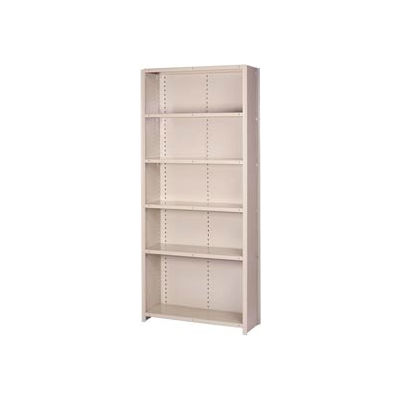 Lyon Steel Shelving 18 Gauge 48"W x 12"D x 84"H Closed Style 6 Shelves Gy Starter