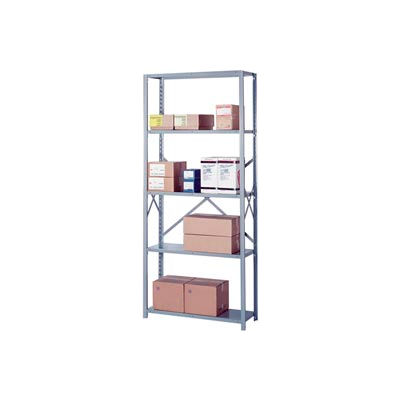 Lyon Steel Shelving 18 Gauge 48"W x 24"D x 84"H Open Style 5 Shelves Gy Starter