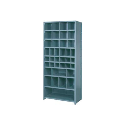 Lyon Shelving Starter PP8121SH - 38 Compartment 10 Heavy-Duty Shelves, 36"Wx18"Dx84"H Putty