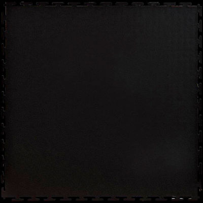 Lock-Tile® PVC Floor Tiles, SM001, 19.5x19.5", Textured, Black