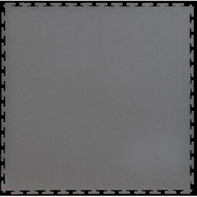 Lock-Tile® PVC Floor Tiles, SM002D, 19.5x19.5", Textured, Dark Gray