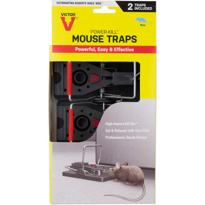 Victor 2-Pack Power-Kill Mouse Snap Trap, 2 Traps/Pack - M392