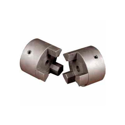 Cast Iron Jaw Coupling Hub, Style L075, 3/8" Bore Diameter, No Keyway