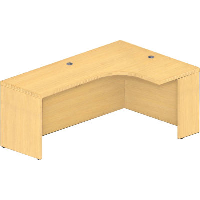 Safco® Aberdeen 72"W Right Extended Corner Table 72"W x 48"D x 24"H Maple