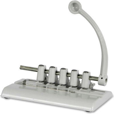 Master® 525M Adjustable 5-Hole Punch, 40 Sheet Capacity, Tan
