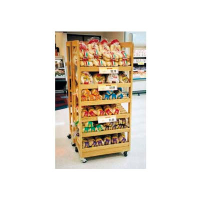 Upright Bakery Display W/ 6-Shelve, 31"L x 20"W x 68"H, Opticlear Laquer