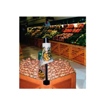 Corner Bag Holder For Bins, 6"L x 6"W x 18H, Steel, Black